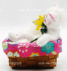 Annalee Mobilitee Dolls 2012 Kitty In Basket 4" Wired Doll No 200512 MINT