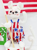 Annalee Mobilitee Dolls 5" Patriotic Mouse on Hat Wired Doll 2010 NEW