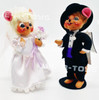 Annalee Mobilitee Dolls 2008 Bride and Groom Mouse Couple 6 Wired Dolls