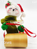 Annalee Mobilitee 1995 Christmas Mouse On Toboggan With Present Wired Doll USED