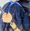Annalee Mobilitee Dolls 23" Witch Blue Sparkle Wired Doll Halloween No. 332905