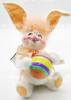 Annalee Mobilitee Dolls 2005 Peach Bunny With Egg 6" Wired Doll No 060705