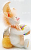 Annalee Mobilitee Dolls 2005 Peach Bunny With Egg 6" Wired Doll No 060705