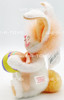 Annalee Mobilitee Dolls 2005 Peach Bunny With Egg 6" Wired Doll No 060705