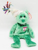 Beanie Babies Ty Beanie Baby Birthday Bear May Plush with Party Hat New with Tags