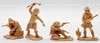CONTÉ Collectibles Lot of 5 Native American Figures Unpainted Tan Plastic
