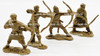 The Toy Soldier Company Lot of 4 Medieval Archers Figures Unpainted Brown Plastic