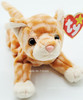 Ty Beanie Baby Amber the Cat Gold Tabby 7.5" Plush Cat 1999 New with Tag