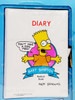 The Simpsons Bart Simpson Address Book Pencils and Diary with Lock 1990 NRFP