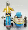 Clockwork Motorcycle with Sidecar Wind Up Tin Toy by Clockwork MS 709 Collectable Item