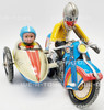 Clockwork Motorcycle with Sidecar Wind Up Tin Toy by Clockwork MS 709 Collectable Item