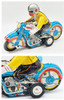 Clockwork Motorcycle with Sidecar Wind Up Tin Toy by Clockwork MS 709 Collectable Item