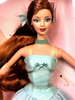 Birthday Wishes Barbie Red Hair Aqua Dress 2003 Mattel B9787