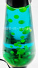 Lava Brand Black Base Blue Liquid Green Lava Lamp 16.5" Lava World 2003 NEW