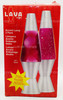 Lava Brand Silver Base Pink Liquid White Lava Glitter Lamps 10" Accent Lamp 2 Pk