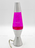 Lava Brand Silver Base Pink Liquid White Lava Glitter Lamps 10" Accent Lamp 2 Pk