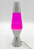 Lava Brand Silver Base Pink Liquid White Lava Glitter Lamps 10" Accent Lamp 2 Pk