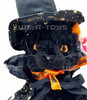 TY Beanie Babies Fraidy Black Halloween Cat 6" Plush With Cape and Hat 2001 NEW