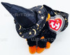 TY Beanie Babies Fraidy Black Halloween Cat 6" Plush With Cape and Hat 2001 NEW