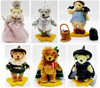 The Wizard of Oz Official Teddy Bear Collection Lot of 6 Franklin Heirloom 2000