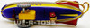 Schylling Graf Zeppelin Tin Toy Ornament With Box Purple and Yellow 1995 USED