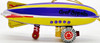 Schylling Graf Zeppelin Tin Toy Ornament With Box Purple and Yellow 1995 USED