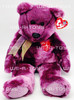 Ty Beanie Buddy Purple 2000 Signature Bear 14" Plush Toy With Tag NEW