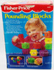 Fisher-Price Pounding Blocks W/ Hammer Toy Set 1990 NEW