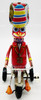 Vintage Duck On Bike Wind-Up Tin Toy Funny Action Beijing No. 1 Toy Factory USED