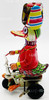 Vintage Duck On Bike Wind-Up Tin Toy Funny Action Beijing No. 1 Toy Factory USED