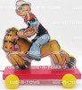 Fisher-Price Popeye Cowboy Pull Toy Blue Box 1999 No 990705 Made In USA NEW