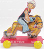 Fisher-Price Popeye Cowboy Pull Toy Blue Box 1999 No. 990705 Made In U.S.A. NEW