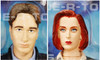 X-Files Lot of 2 Agent Fox Mulder & Agent Dana Scully Action Figures 1998 NRFP