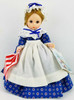 Madame Alexander 8" Betsy Ross Doll #431 Blue Dress 1984 with Flag Tag NIB