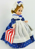 Madame Alexander 8" Betsy Ross Doll #431 Blue Dress 1984 with Flag Tag NIB