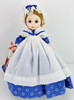 Madame Alexander 8" Betsy Ross Doll #431 Blue Dress 1983 w/ Flag & Stand NIB