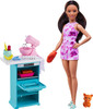 Barbie Doll & Kitchen Playset Doll Brunette