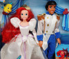 Disney The Little Mermaid Ariel & Prince Eric Wedding Dolls & Gift Set USED