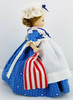 Madame Alexander 8" Vintage Betsy Ross Doll #731 Bent Knee 1967-72 with Flag Tag