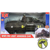 GI Joe WWII M8 Light Armored Car & 2 Army Action Figures 2001 Hasbro #53406