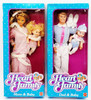 The Heart Family Lot of 2 Mom & Baby and Dad & Baby Dolls Mattel 1984 NEW