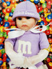 Ashton Drake Galleries Melt in Your Heart M&M Collection Purple M&M Baby Doll