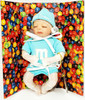 Ashton Drake Galleries Melt in Your Heart M&M Collection Light Blue M&M Doll