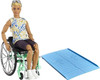 Barbie Fashionistas Ken Doll #167 with Wheelchair and Ramp 2020 Mattel GWX93