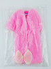 Barbie Fashion Long Pink Fur Coat Genuine Barbie Tag USED