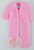 Barbie Fashion Long Pink Fur Coat Genuine Barbie Tag USED