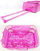 Barbie Avenue Suitcase 2001 Pink Printed Rolling Luggage Bag Mattel