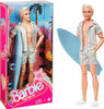 Barbie The Movie Ken Doll in Pastel Pink & Green Striped Beach Matching Set