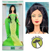 Barbie Birthstone Collection August Peridot Brunette Doll 2002 Mattel B3416