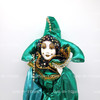 Caesars Casino + Hotel Collector Mardi Gras Doll 2005 Indiana Casino Green